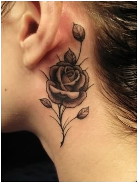 Rate This Red Rose Neck Tattoo 1 to 100  Rose neck tattoo Neck tattoo  Tattoos