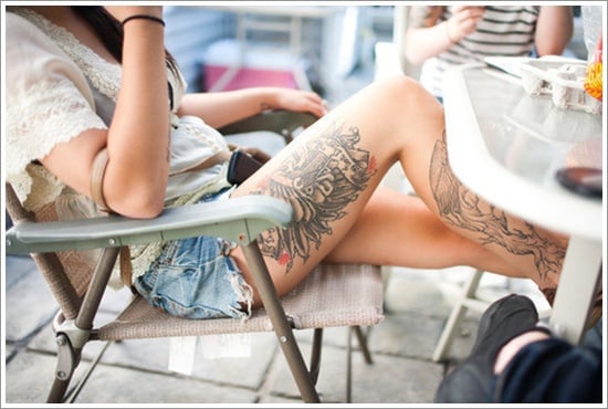 Do Thigh Tattoos Hurt  Everything You Need To Know  Saved Tattoo