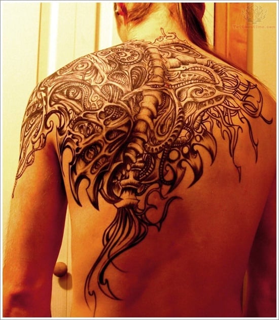 Chest Biomechanical Robot tattoo at theYoucom