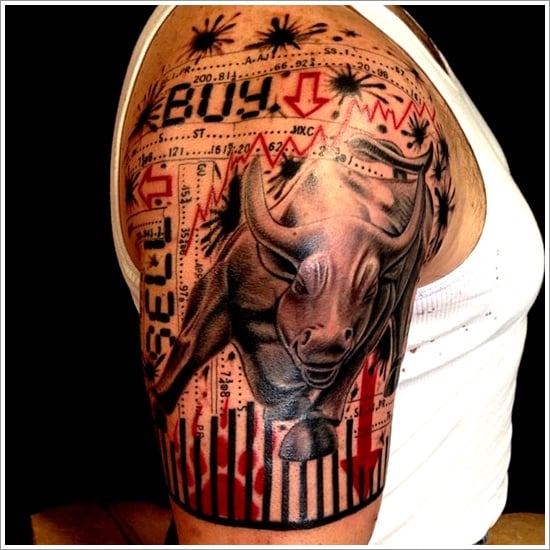 Traditional Bull tattoo men at theYou.com