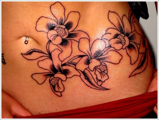 orchidea disegno del tatuaggio (15)