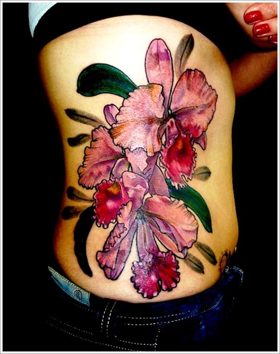 orchid tattoo design (24)