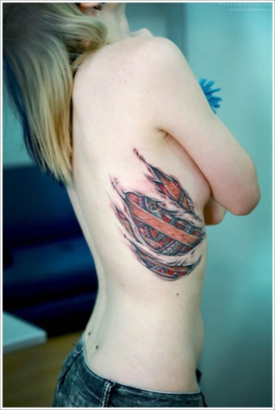 Tattoo Chest stock image Image of bare backside colour  4738347