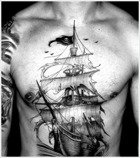 35 Regal Ship Based Tattoo Designs,South Indian Necklace Designs Gold