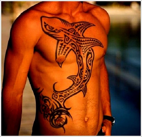 40 Shark Tooth Tattoo Designs For Men  King Of The Waters