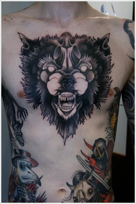 Wolf Tattoo On Stomach  Tattoo Designs Tattoo Pictures