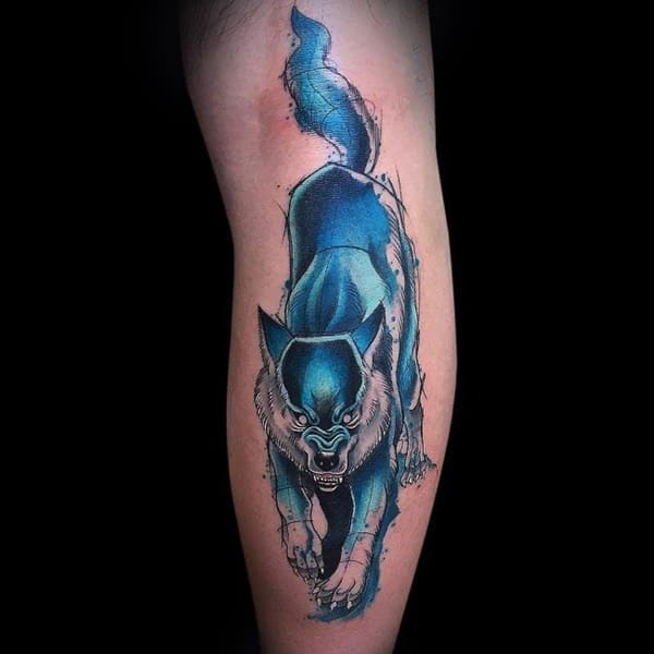 Blue Wolf  Mayan Wolf Tattoo PNG Image  Transparent PNG Free Download on  SeekPNG