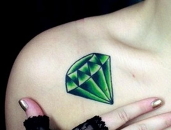29 Sparkling Diamond Tattoo Designs