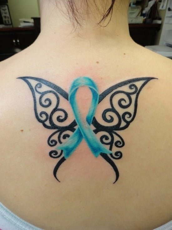 heart shaped breast cancer ribbon tattoo  hautedraws