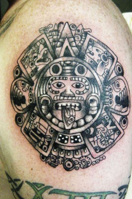 30 Aztec Inspired Tattoo Designs For Men