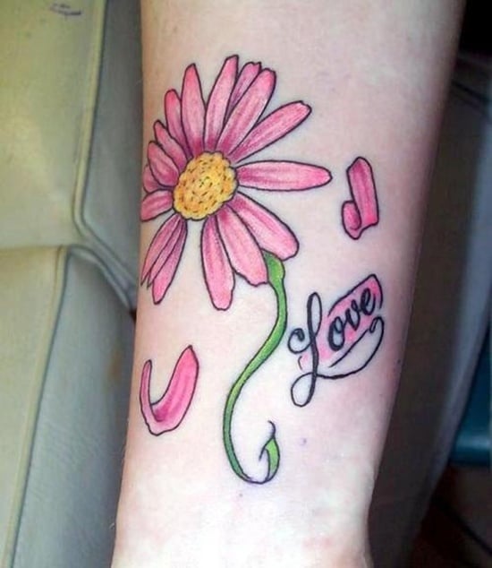 A tattoo daisy of 