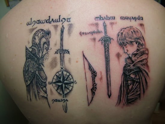 LOTR Fan Art Temporary Tattoo Sticker - OhMyTat