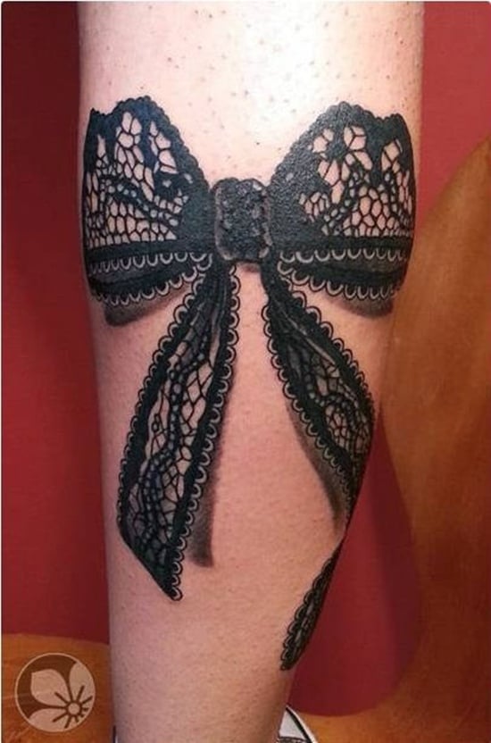 17 Beautiful Bow and Lace Tattoos for Women  Design Swan