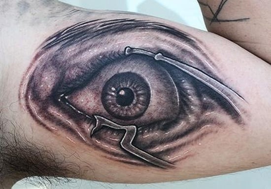 A Clockwork Orange eyes Done by Chewy at Wyld Chyld in Merrick NY  r tattoos