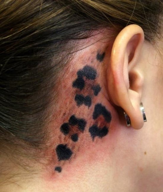 behind the ear tattoos