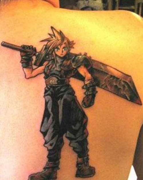 Cloud Strife ff7 cloud tattoo video games blonde hair gloves spiky  hair HD wallpaper  Peakpx