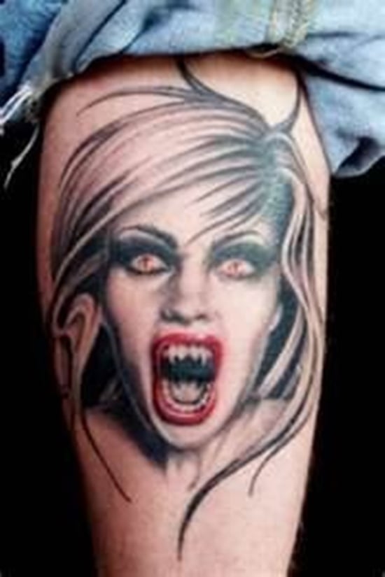 Four Aces Tattoo no Twitter Tattoo by Mark Stewart  Start of a Vampire  Girl sleeve tattoo vampire girlface blood dracula  httptcoZ6om54IZaq  Twitter