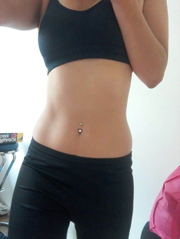 small belly button piercing