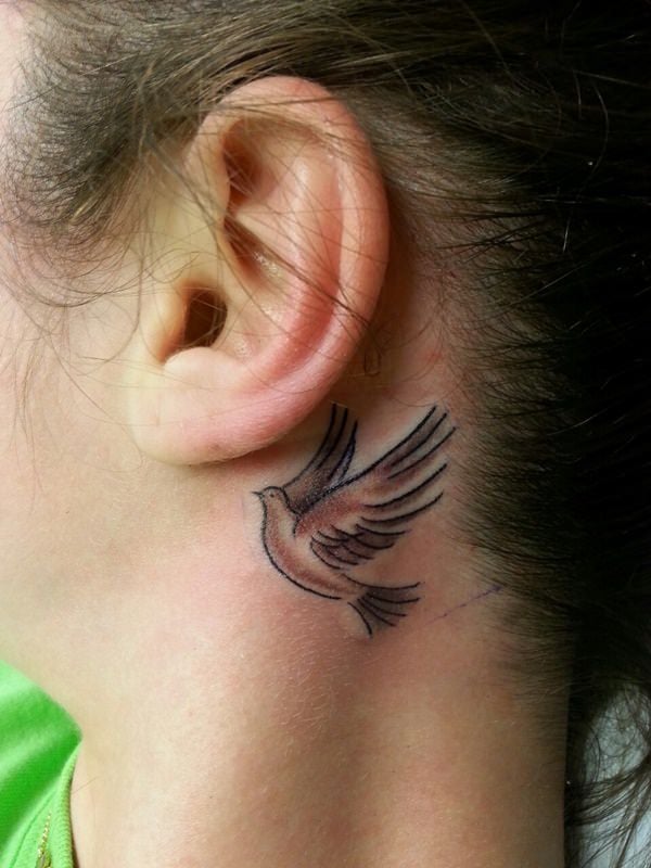 55 Incredible Ear Tattoos  Art and Design  Behind ear tattoo Ear tattoo  Tattoos for women