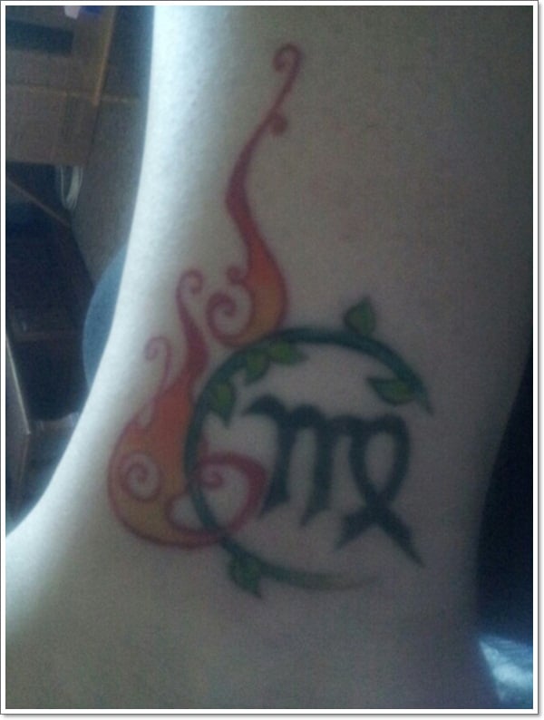 Virgo Aries earth fire tattoo