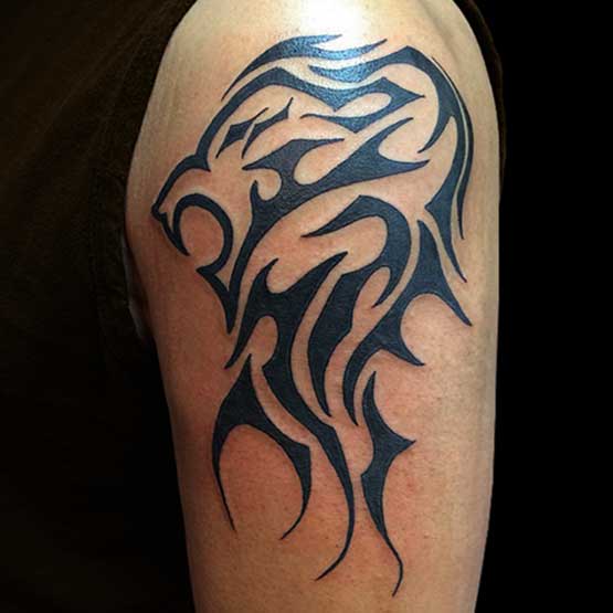 Tribal Lion Tattoo Designs For Men