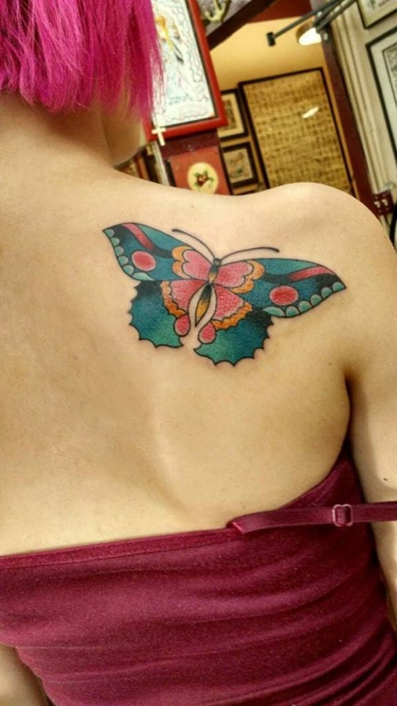 60 Butterfly And Flower Shoulder Tattoos For A Feminine Look