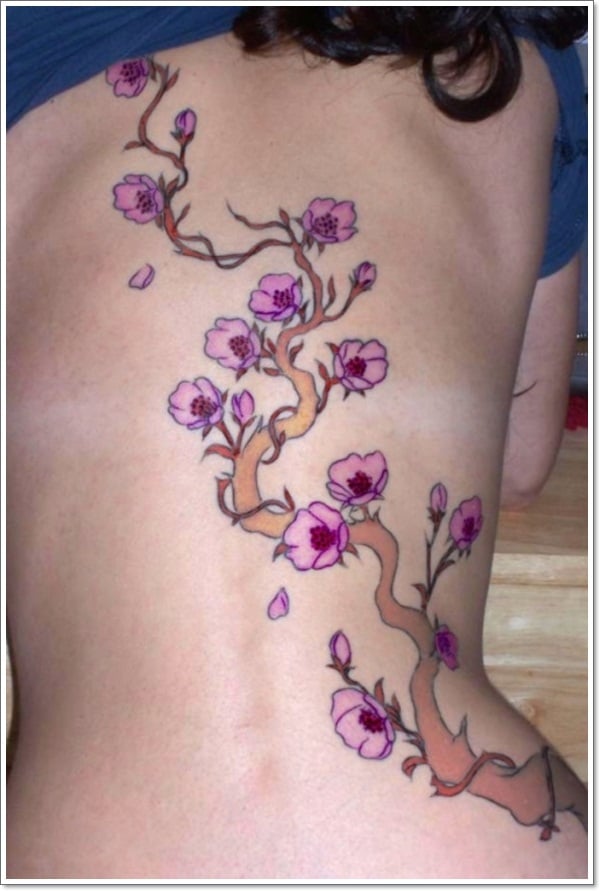 cherry tattoos flower