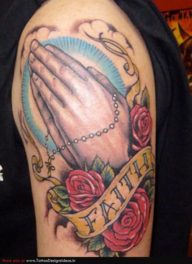 Tattoos With Praying Hands Spiritual Meaning and Best Ideas  InkMatch