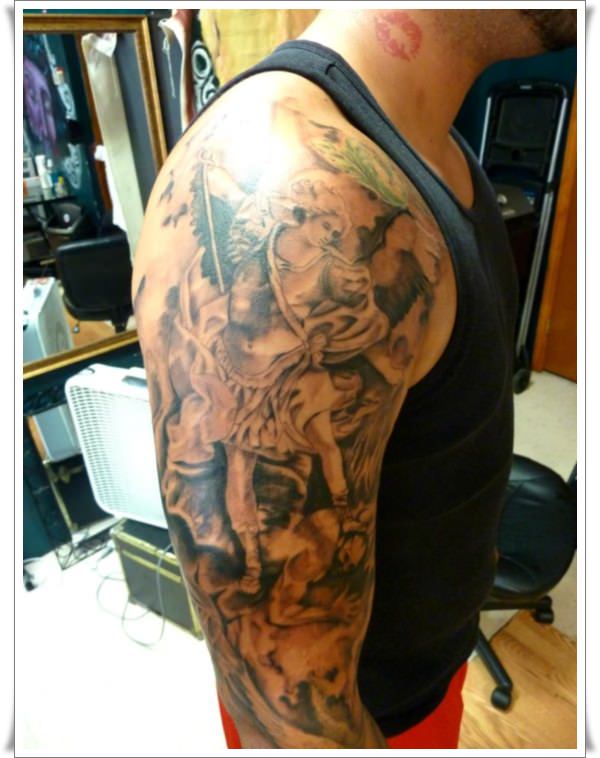 St Michaels half sleeve  Chronic Ink Tattoo Shops  Facebook