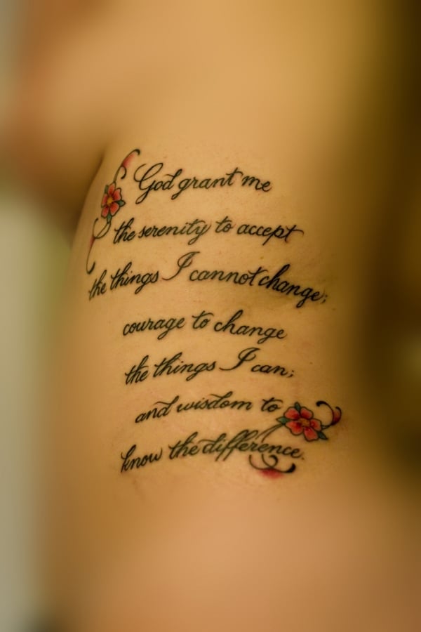 Latest Serenity prayer Tattoos  Find Serenity prayer Tattoos