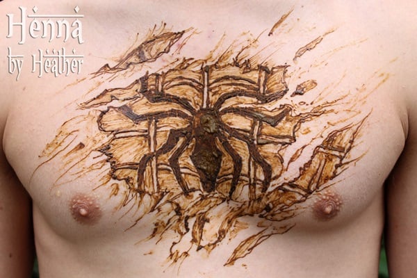 spiderman_henna_tattoo_chest_design_skin_rip_through