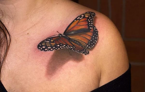 butterfly 3d tattoo