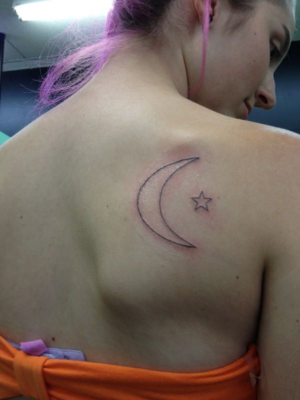 moon star tattoos