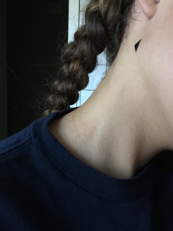 tiny neck tattoo
