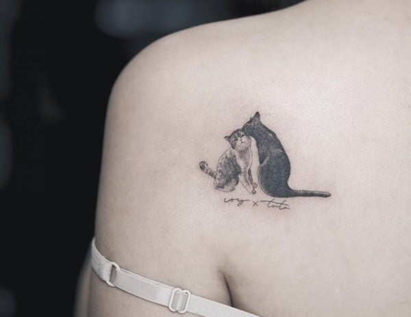 Cute watercolor cat tattoo   Steel Ink Tattoo  Piercing  Facebook