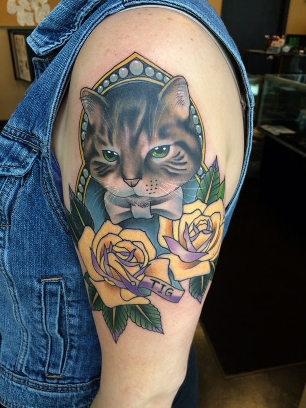 68 Unique And Cute Cat Tattoos That Will Make You Aww