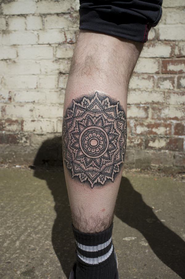 Adam Lynch Tattoos  A floral mosaic calf tattoo I designed and tattooed  this afternoon Thanks for looking  Facebook