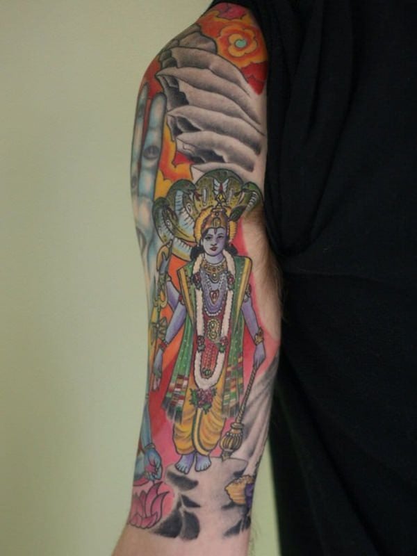 15 Fabulous Lord Vishnu Tattoo Designs  Body Art Guru