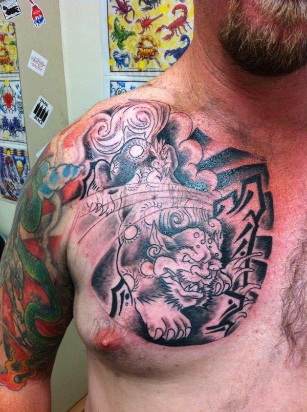 Foo dog for my first tat whatcha think By Alex Coles at Sin City Melb  Australia  rtattoos