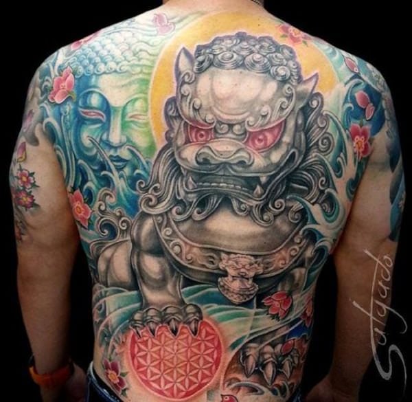 45 Menacing Foo Dog Tattoos To Protect You 45 Menacing Foo Dog Tattoos To Protect You