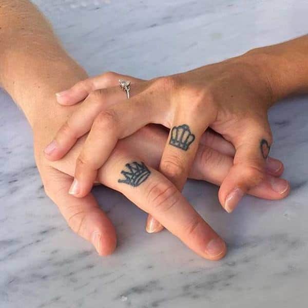 Cerberus Tattoo Company  King and Queen ring finger tattoos from last  week Super fun couple fingertattoos king queen kingandqueen  cerberustattoocompany ctc ladytattooist tattoo womanownedsmallbusiness  tattooporttownsend tattooporthadlock 