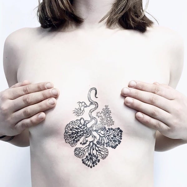 Sternum Tattoos and Underboob Tattoos  Momentary Ink
