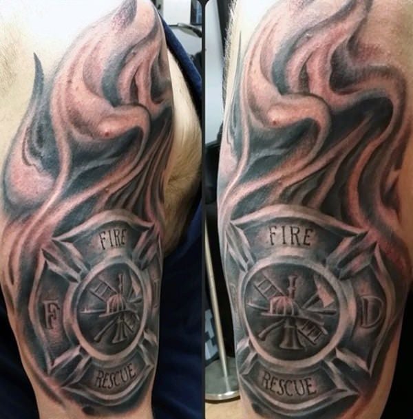 dragonfirefighter tattoo