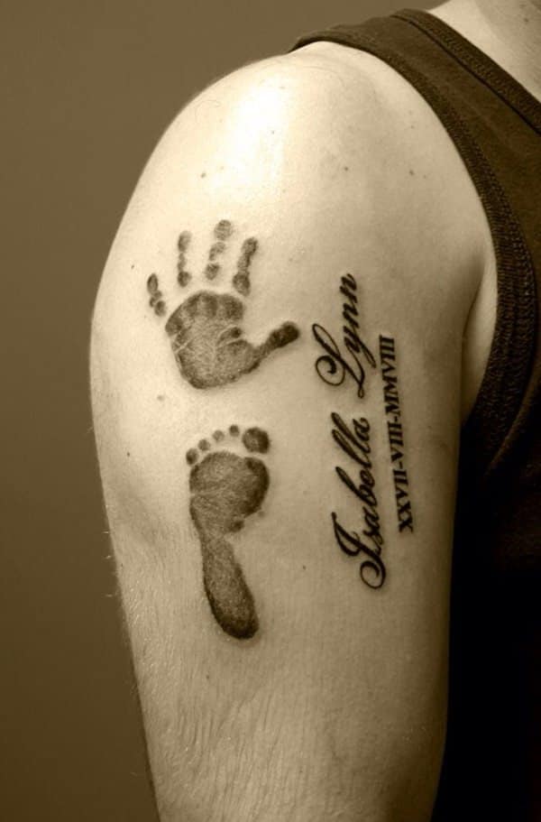 15 interesting and unusual foot prints tattoo designs