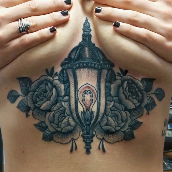 5. Creative Sternum Tattoo Designs.