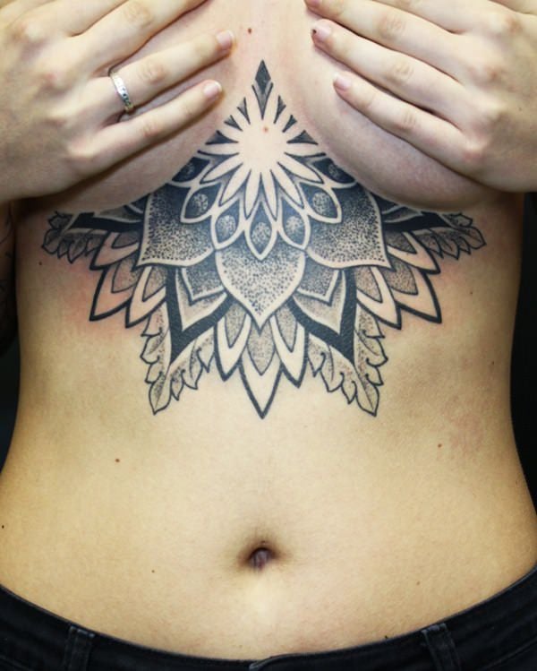 Unique Sternum Tattoo Ideas for Women - Tribal Boho Geometric Lotus Chest Tat - ideas geniales del tatua… | Chest tattoos for women, Tattoos, Inspirational tattoos