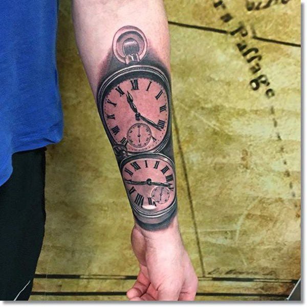 110 Cool Pocket Watch Tattoos That Are Totally Badass