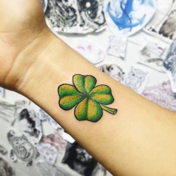 30 Cute Four Leaf Clover Tattoos 2023