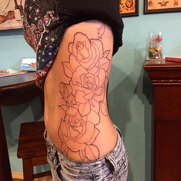 Rib Cage Tattoos  Hip And Stomach Tattoos  Sioux Falls SD  Starry Eyed  Tattoos and Body Art Studio