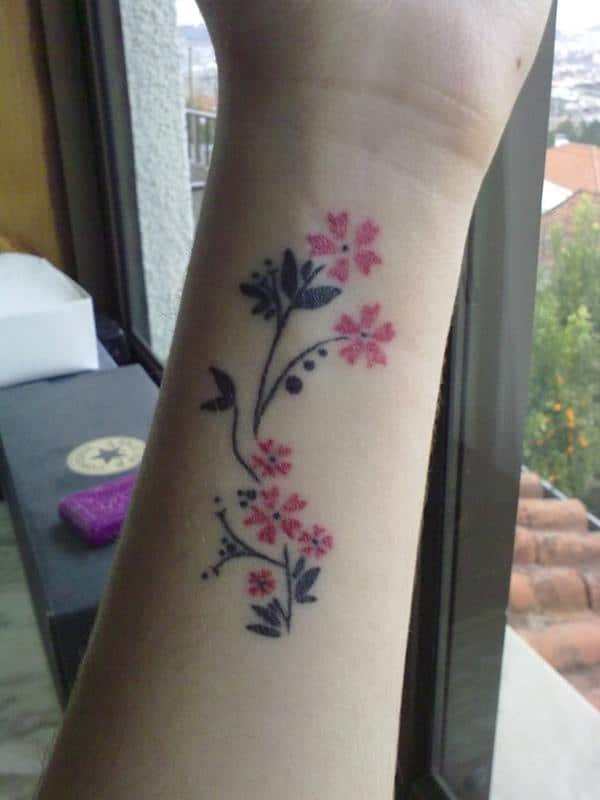 Realism Cherry Blossom Tattoo Idea  BlackInk AI